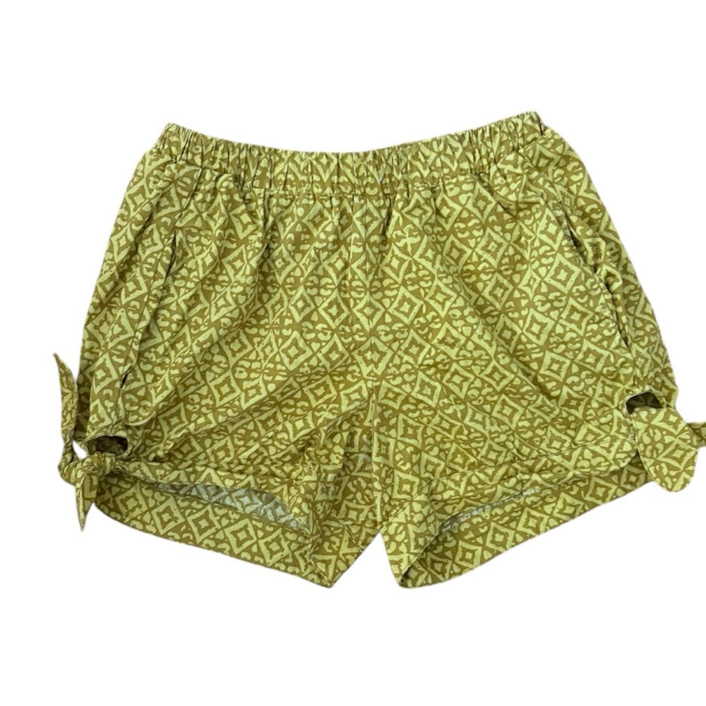 Anthropologie Corey Lynn Calter Side Ties Boho Yellow Gold Pull On Shorts